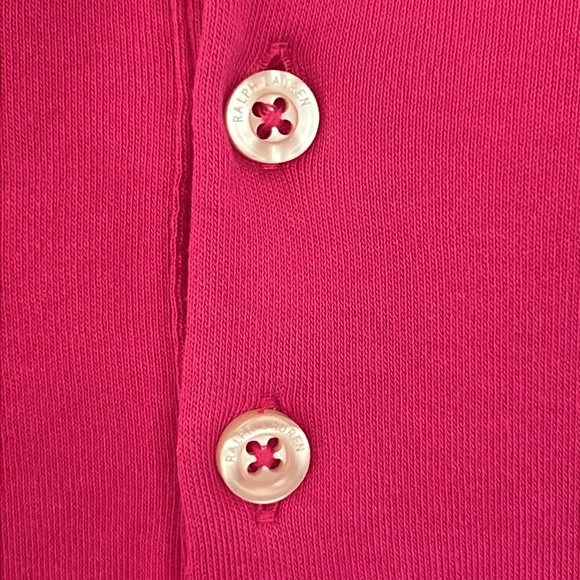 Ralph Lauren Pink shorts sleeve top size large - Picture 3 of 9